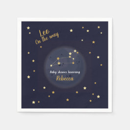 レオ〔占星術の〕十二宮図赤ちゃんシャワー スタンダードカクテルナプキン