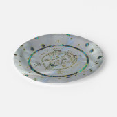 レオ〔占星術の〕十二宮図金ゴールドアワビ星座 ペーパープレート (アングル)