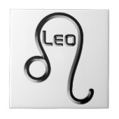 レオ、〔占星術の〕十二宮図・サインの抽象デザイン。 タイル (正面)