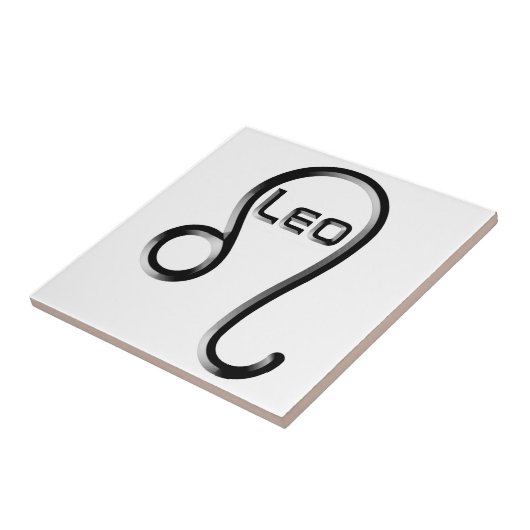 レオ、〔占星術の〕十二宮図・サインの抽象デザイン。 タイル (側面)