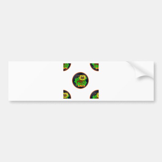 レオ〔占星術の〕十二宮図 バンパーステッカー (正面)