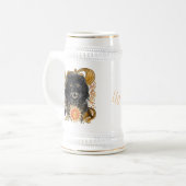 レオ〔占星術の〕十二宮図 ビールジョッキ (正面左)