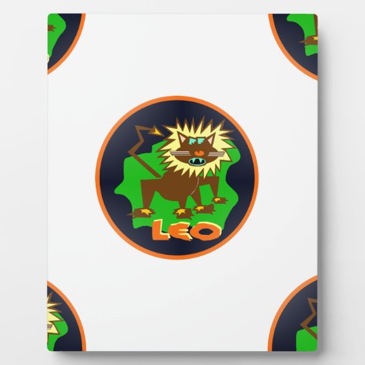 レオ〔占星術の〕十二宮図 フォトプラーク (正面)