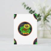 レオ〔占星術の〕十二宮図 ポストカード (スタンド正面)