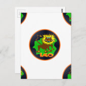 レオ〔占星術の〕十二宮図 ポストカード (正面/裏面)