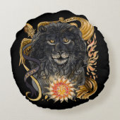 レオ〔占星術の〕十二宮図 ラウンドクッション (裏面)