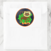 レオ〔占星術の〕十二宮図 長方形シール (バッグ)