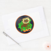 レオ〔占星術の〕十二宮図 長方形シール (封筒)