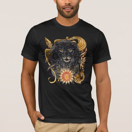 レオ〔占星術の〕十二宮図Tシャツ Tシャツ (正面)