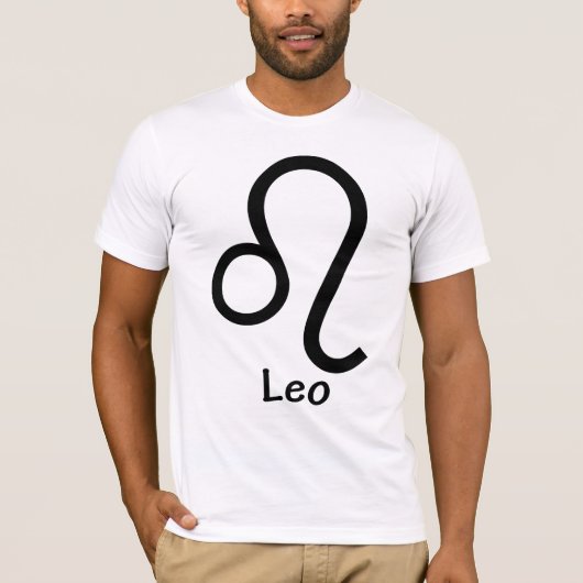 レオ、占星術、記号、星占い Tシャツ (正面)