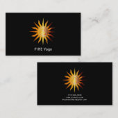 レオ 太陽 火のサイン 誕生月 赤＆ゴールド 燃えるような 名刺 (正面/裏面)