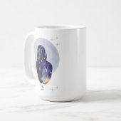 レオ 女性用 青い星座デザイン コーヒーマグカップ (正面左)