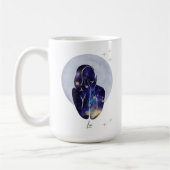 レオ 女性用 青い星座デザイン コーヒーマグカップ (左)