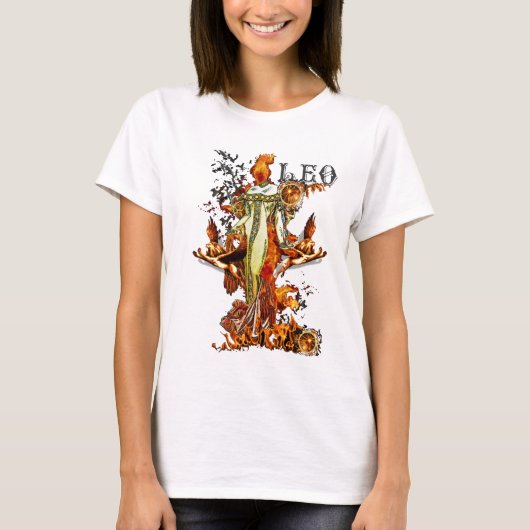 レオ(威厳があるな22による7月23日) Tシャツ (正面)