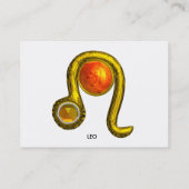 レオ、明るい赤鮮やか色のトパーズ 名刺 (裏面)