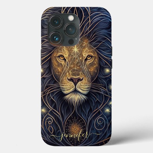レオ 星座 ブラック ゴールド Case-Mate iPhoneケース iPhone 13 Proケース (裏面)