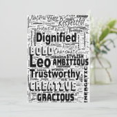 レオ 星座 ワード クラウド スパイラル 招待状 (スタンド正面)