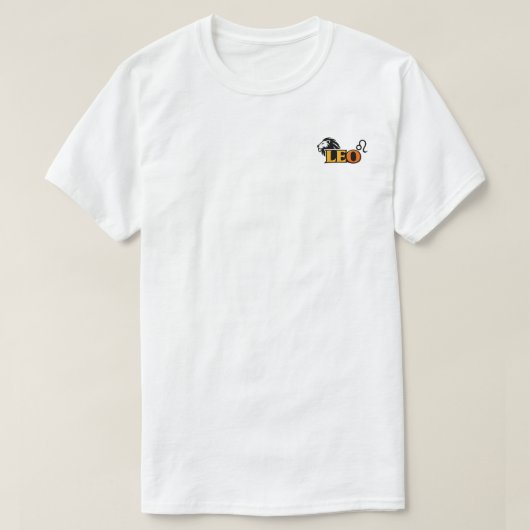 レオ 星座 ヴァーシティ ゴールド 美学 Tシャツ (デザイン正面)