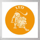 レオ, 星座, 占星術, 占い 箔ポスター (正面)