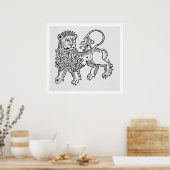 レオ(獅子)詩篇のイラストレーション ポスター (キッチン)