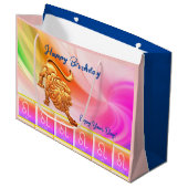 レオ – 誕生日〔占星術の〕十二宮図 ラージペーパーバッグ (正面アングル)