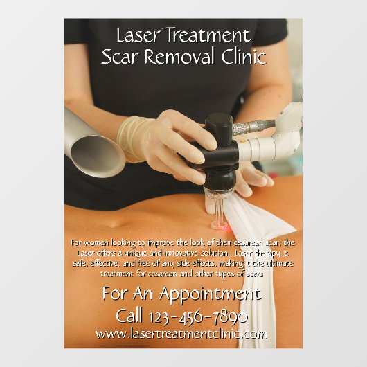 レカスタマイズーザトリートメント瘢痕除去クリニック ウィンドウサイン (シート)