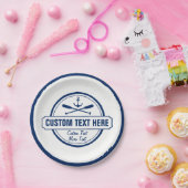 レカスタムイクビーチハウス&ボート航海のいかり ペーパープレート (パーティー)