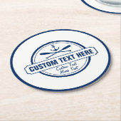 レカスタムイクビーチハウス&ボート航海のいかり ラウンドペーパーコースター (アングル)