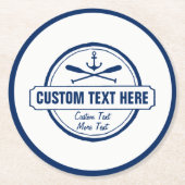 レカスタムイクビーチハウス&ボート航海のいかり ラウンドペーパーコースター (正面)