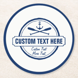レカスタムイクビーチハウス&ボート航海のいかり ラウンドペーパーコースター