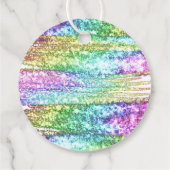 レカラフルインボーフェイクグリッターグラムパーティーありがとう フェイバータグ (裏面)