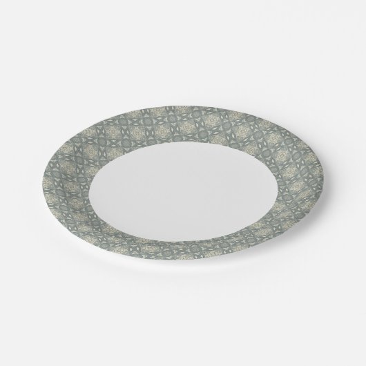 レカラフルトロパターン背景5 ペーパープレート (アングル)