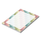 レカラフルボグリッドブロックパターン ノートパッド (回転)