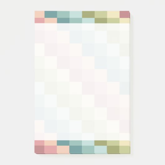 レカラフルボグリッドブロックパターン ポストイット (正面)