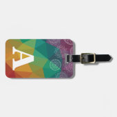 レカラフルマンダラパーソナライズされたラゲージタグ ラゲッジタグ (正面横)