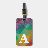 レカラフルマンダラパーソナライズされたラゲージタグ ラゲッジタグ (正面縦)
