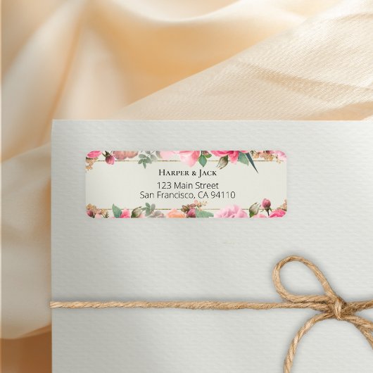 レガеント赤面ピンクレッドローズ金ゴールド結婚ズ ラベル