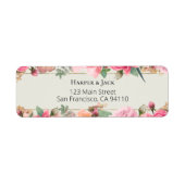 レガеント赤面ピンクレッドローズ金ゴールド結婚ズ ラベル (正面)