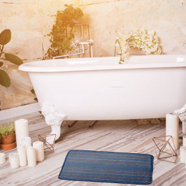 レガエレガントッタストライプブルーオレンジピンクホワイト バスマット