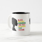 レガシーと進捗の履歴のお祝い ツートーンマグカップ (正面左)