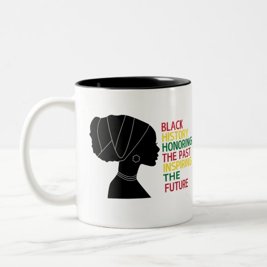 レガシーと進捗の履歴のお祝い ツートーンマグカップ (左)