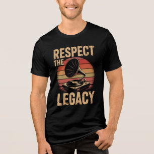 レガシーを尊重 レコード コレクター 音楽好き トライブレンドＴシャツ
