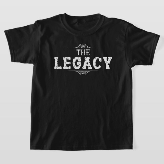 レガシーファーザーズデイキッズブラック Tシャツ (レイダウン)