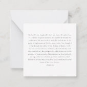 レガシー写真のモダン祈りの言葉カードの使用 ノートカード (裏面)