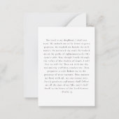 レガシー写真のモダン祈りの言葉カードの使用 ノートカード (裏面)