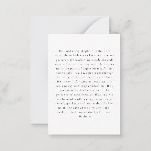 レガシー写真のモダン祈りの言葉カードの使用 ノートカード (裏面)