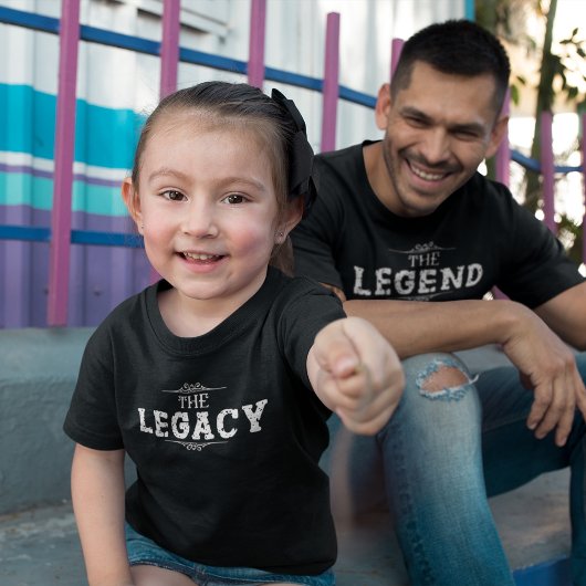 レガシー・ファーザー・デイ・ガールズ・ブラック Tシャツ