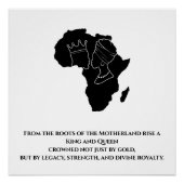 レガシ王室のー：アフリカンキング&クイーンシルエットアート ポスター (正面)