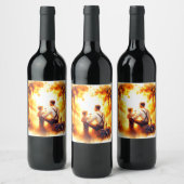 レガシ&つる植物 – ヴィン父のヤードサンセット ワインラベル (ボトル)