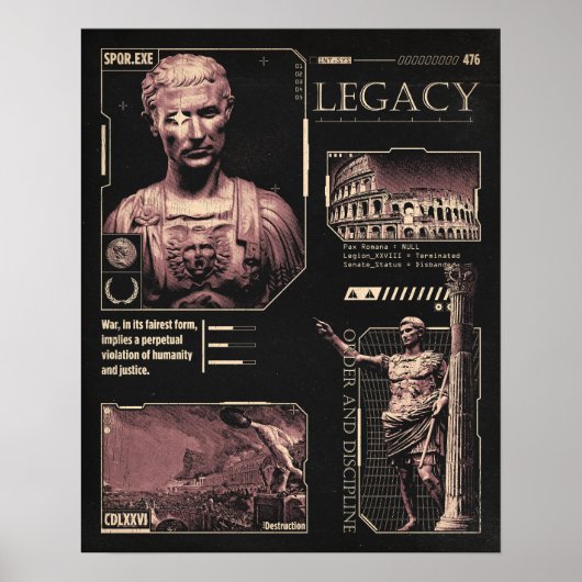 レガシ – ブルタリストデザイン ポスター (正面)